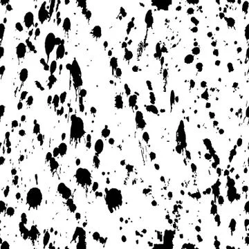 Abstract watercolor paint splashes vector seamless pattern. Fashion textile p Stock Illustration