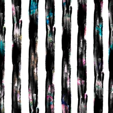 Abstract Watercolor Seamless Striped Pattern Stock Illustration