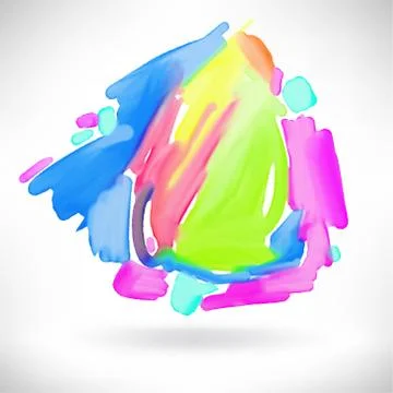 Abstract watercolor splash design element Stock Illustration