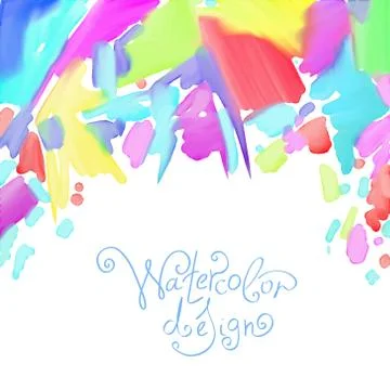 Abstract watercolor splash design element background Stock Illustration
