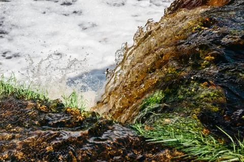 Abstract waterfall close up 스톡 사진