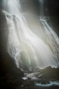 Abstract Waterfall closeup long exposure Stock Photos
