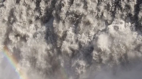 Abstract Waterfall with Rainbow 2 Stock Footage 124024370