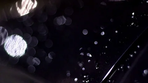 Abstract wather drops on a dark car Stock Footage 85066776