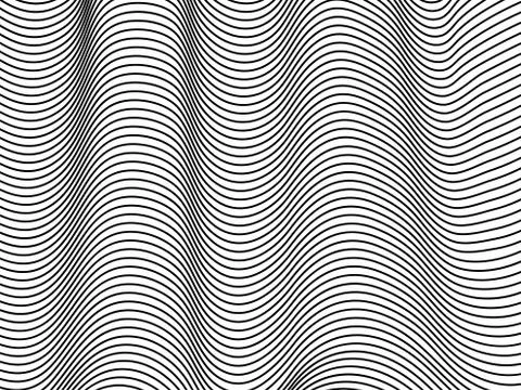 Abstract wav, line pattern background. Striped repeating texture. Vector illu Stock Illustration