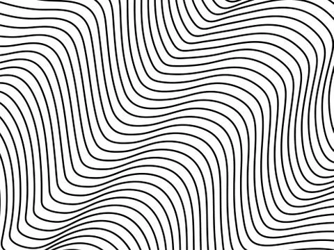 Abstract wav, line pattern background. Striped repeating texture. Vector illu Illustrazione stock