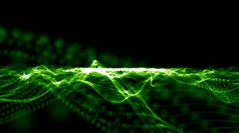 Abstract Wave 002 - Green - Loop - 30 fps Stock Footage 20454440