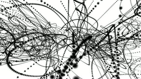 Abstract Wave 005 - Black On White - 24 fps Stock Footage 21240816