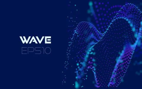 Abstract wave analytics for concept design. Abstract geometric pattern. Futur Stock Illustration