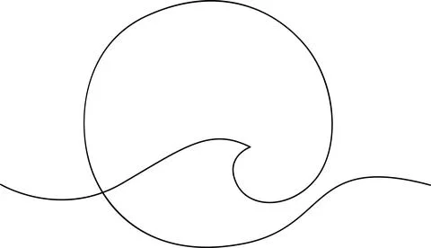 Abstract wave and circle design Vector Illustrazione stock