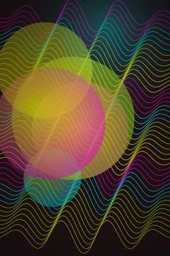 Abstract Wave and Circle Pattern Stock Photos