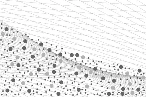 Abstract wave and dot design background. Futuristic vector template. Stock Illustration