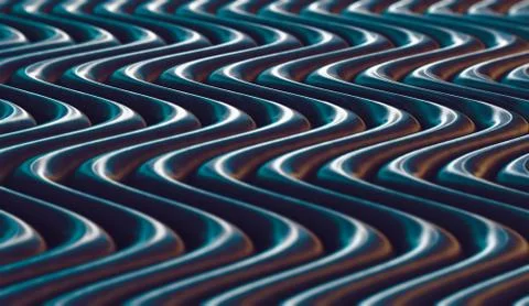 Abstract wave and ripple surface background.3d illustration Stock Illustration