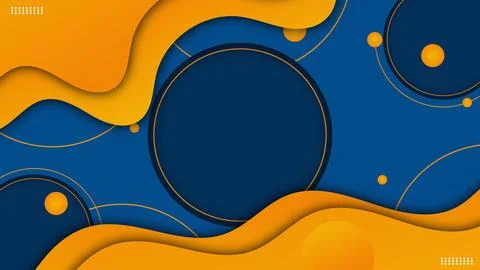 Abstract wave and round flowing graphic background Stock Illustration