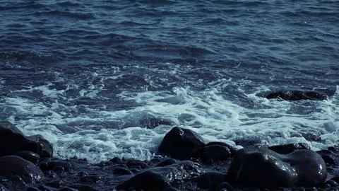 Abstract wave and stone background Stock Photos