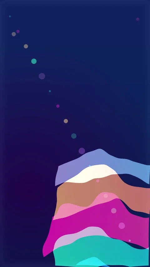 Abstract wave animation featuring dynamic particles and neon colors Stock Footage 346640558