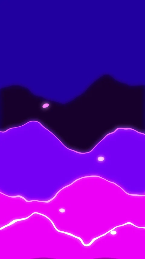 Abstract wave animation with glowing neon lines, digital texture, pattern Stock Footage 346736677