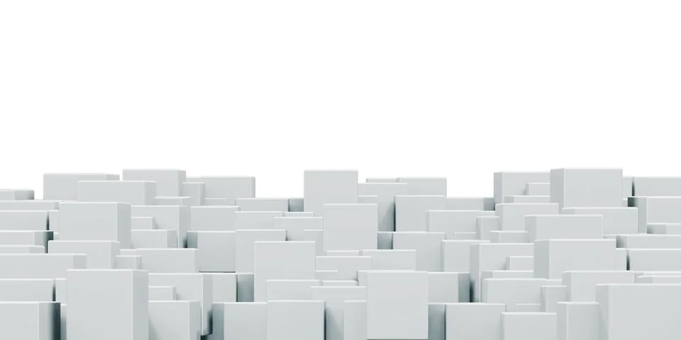 Abstract wave background Animated white square cubes gradient geometric ideas Stock Illustration