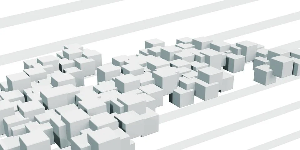 Abstract wave background Animated white square cubes gradient geometric ideas 스톡 일러스트