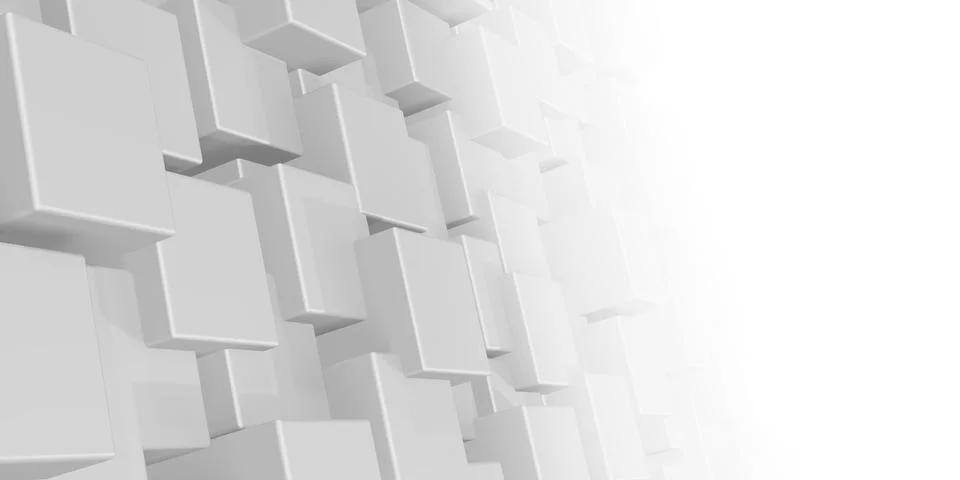 Abstract wave background Animated white square cubes gradient geometric ideas Illustrazione stock