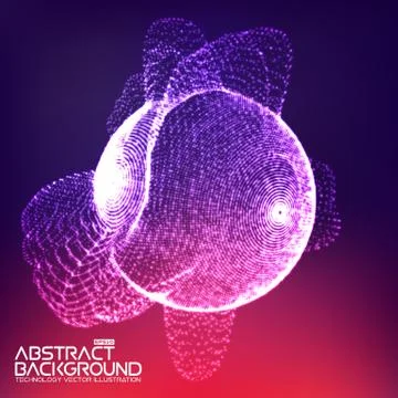 Abstract wave background with connecting dots and lines. Abstract Flow 스톡 일러스트