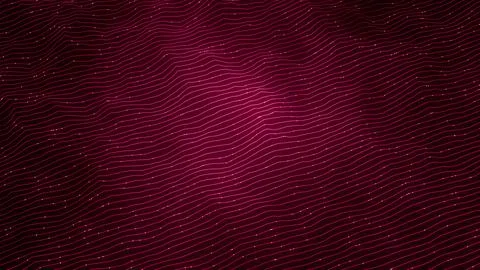 Abstract Wave Background. Digital Pink Background With Dot And Line Waves. Fu Stock Illustration