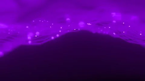 Abstract Wave Background. Digital Purple Background With Dot And Line Waves.  Illustrazione stock