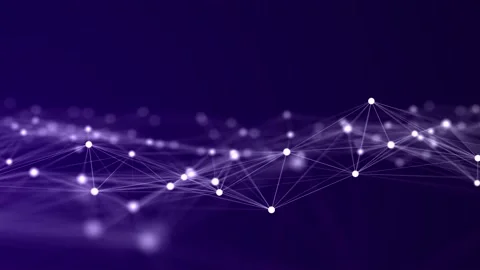 Abstract wave background with dots and lines moving in space. 스톡 동영상 147442114