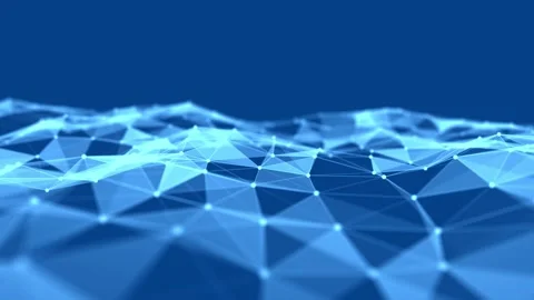 Abstract wave background with dots and lines moving in space. Vídeo Stock 148380513