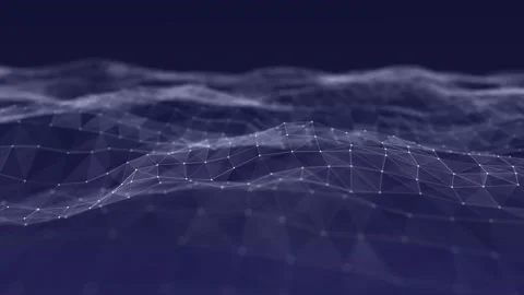 Abstract wave background with dots and lines. Technology illustration. Vídeo Stock 148380541