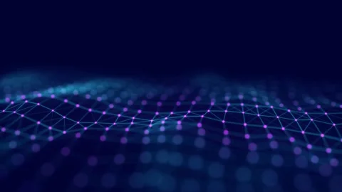 Abstract wave background with dots and lines moving in space. 스톡 동영상 152883370