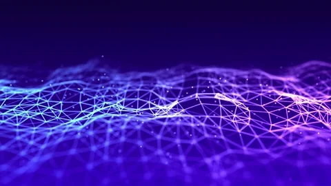 Abstract wave background with dots and lines. Futuristic dynamic wave. 스톡 동영상 155926231