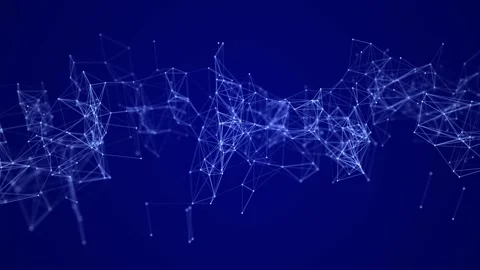 Abstract wave background with dots and lines. Network connection structure. Stockbeeldmateriaal 155926280