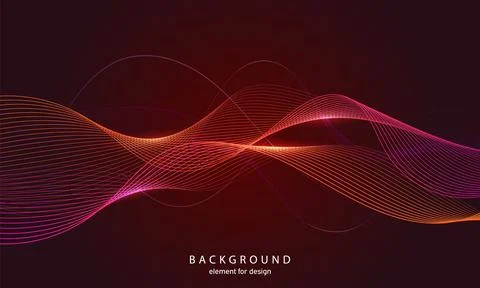 Abstract wave background. Element for design. Digital frequency track equaliz Illustrazione stock