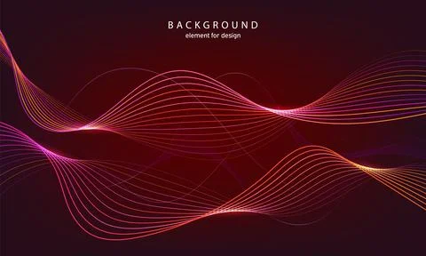 Abstract wave background. Element for design. Digital frequency track equaliz Illustrazione stock