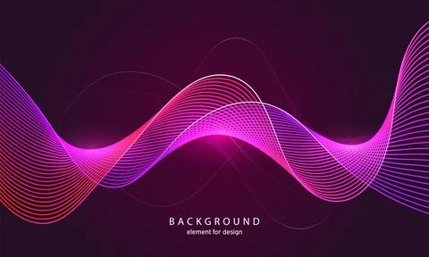 Abstract wave background. Element for design. Digital frequency track equaliz Stock Illustration