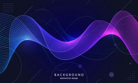Abstract wave background. Element for design. Digital frequency track equaliz Stock Illustration