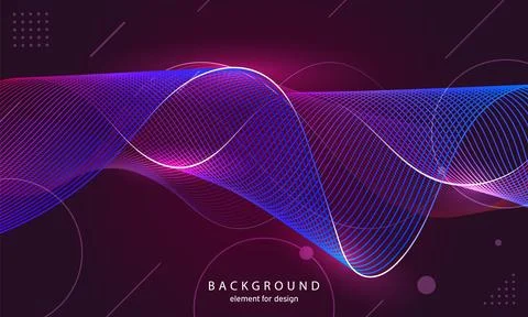 Abstract wave background. Element for design. Digital frequency track equaliz Stock Illustration