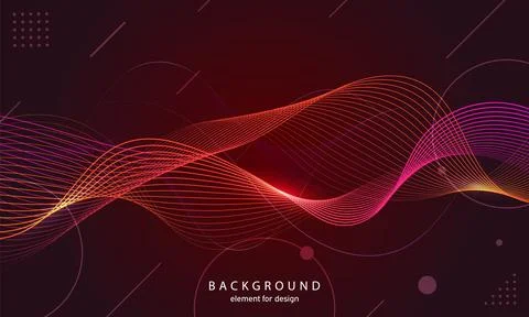 Abstract wave background. Element for design. Digital frequency track equaliz Illustrazione stock