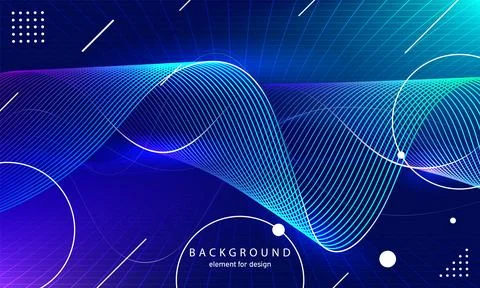 Abstract wave background. Element for design. Digital frequency track equaliz Stock Illustration