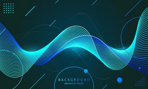 Abstract wave background. Element for design. Digital frequency track equaliz Stock Illustration