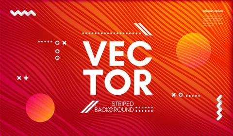 Abstract Wave Background with Gradient Lines. Stock Illustration