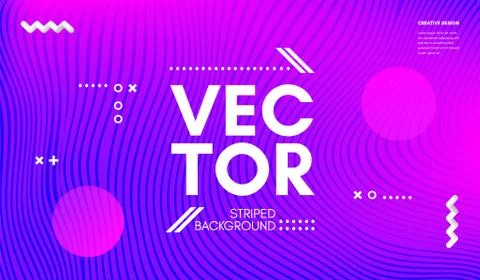 Abstract Wave Background with Gradient Lines. Stock Illustration