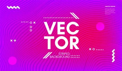 Abstract Wave Background with Gradient Lines. Stock Illustration