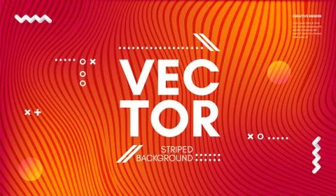 Abstract Wave Background with Gradient Lines. Stock Illustration