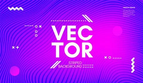 Abstract Wave Background with Gradient Lines. Illustrazione stock