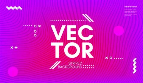 Abstract Wave Background with Gradient Lines. Stock Illustration