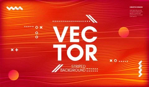 Abstract Wave Background with Gradient Lines. Stock Illustration