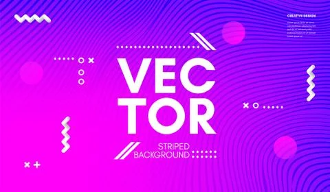 Abstract Wave Background with Gradient Lines. Stock Illustration