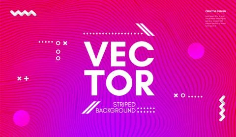 Abstract Wave Background with Gradient Lines. Stock Illustration